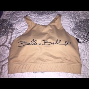 Vull sport collab sports bra medium, beige NWT